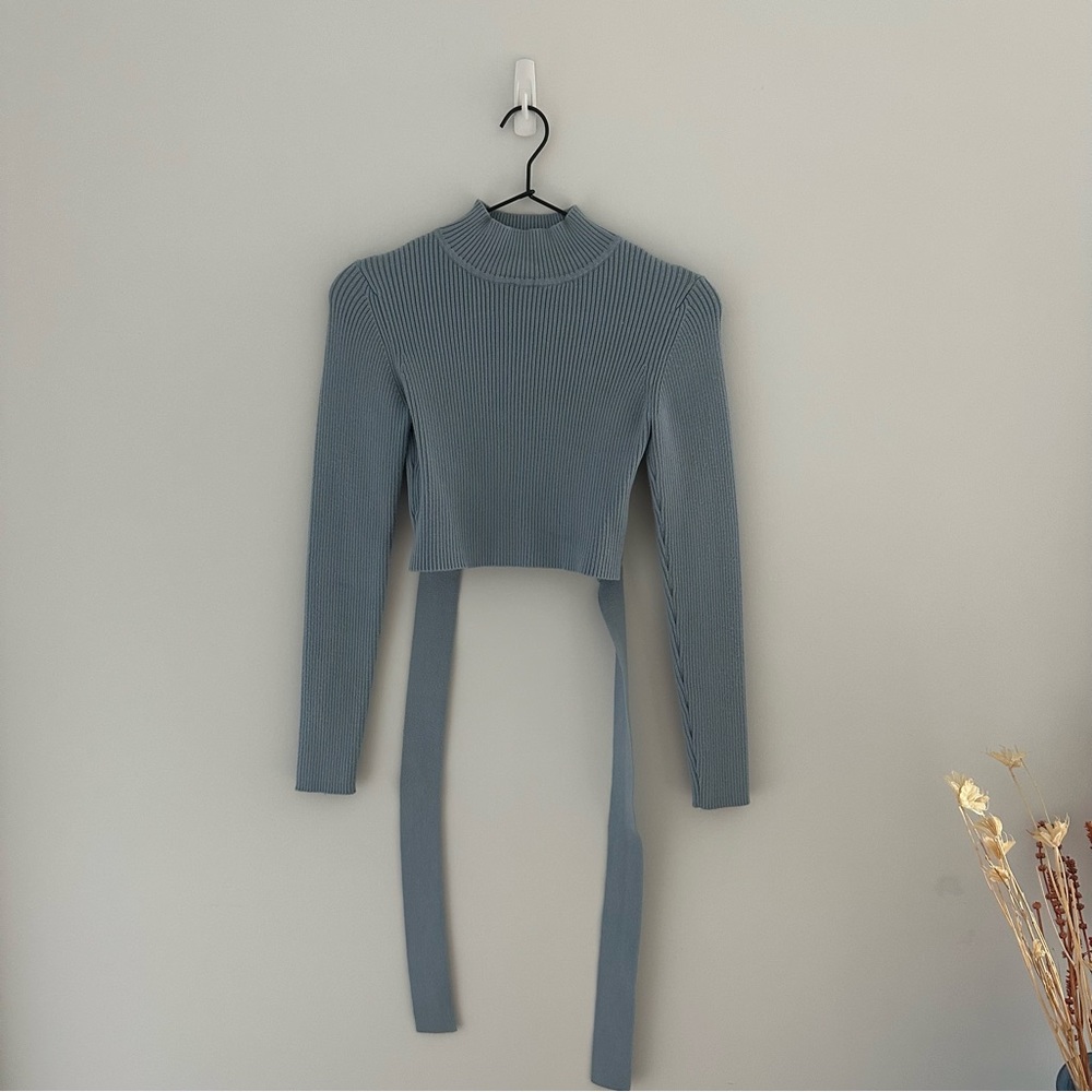 Zara Open Tie-Back Sweater